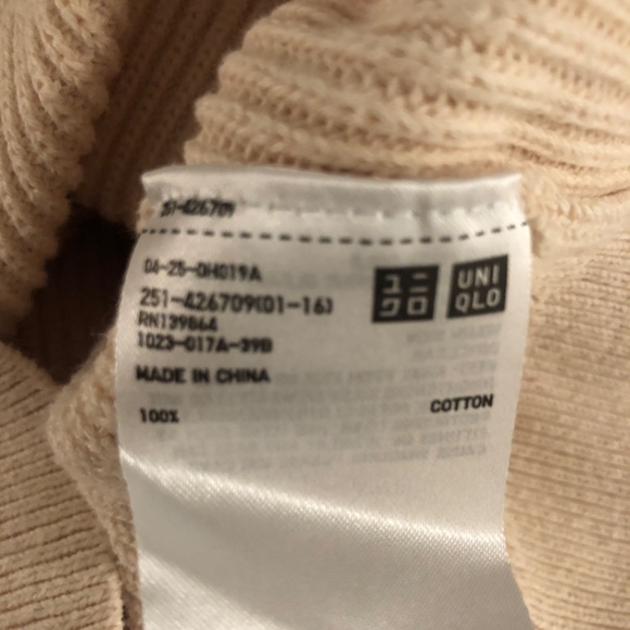 Ines De La Fressange Uniqlo Pullover Sweater Women Small Natural Cotton - Picture 5 of 5
